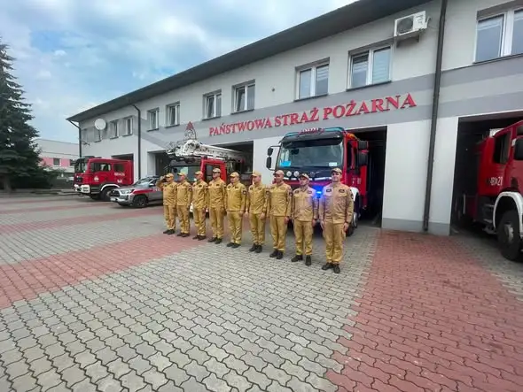 Lubaczowscy strażacy oddali hołd ofiarom wypadku autokaru na Węgrzech