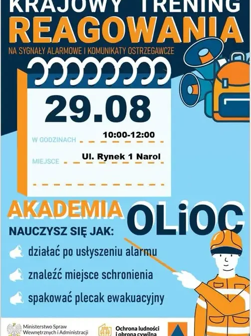 Trening reagowania w Narolu: jak przygotować się na alarm?