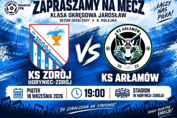 KS Zdrój Horyniec-Zdrój podejmie KS Arłamów w 6. kolejce