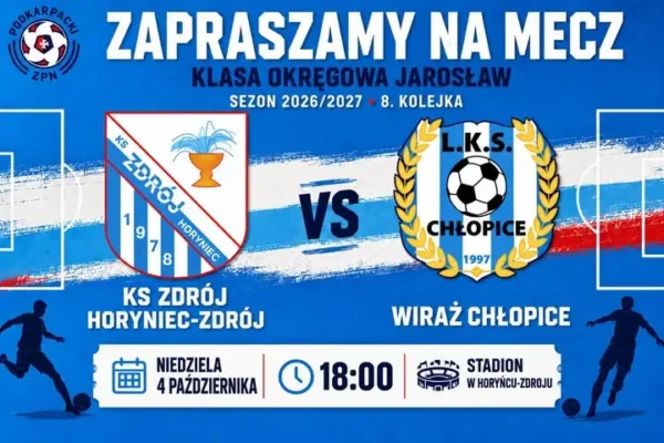 Zdrój Horyniec-Zdrój podejmie Wiraż Chłopice w 8. kolejce