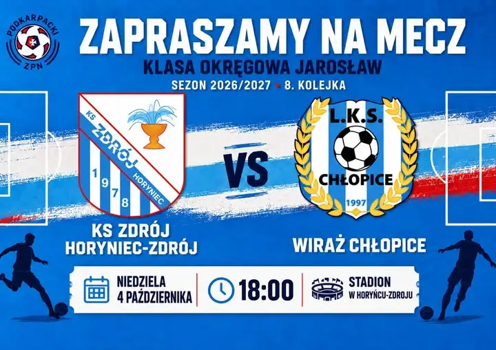 Zdrój Horyniec-Zdrój podejmie Wiraż Chłopice w 8. kolejce