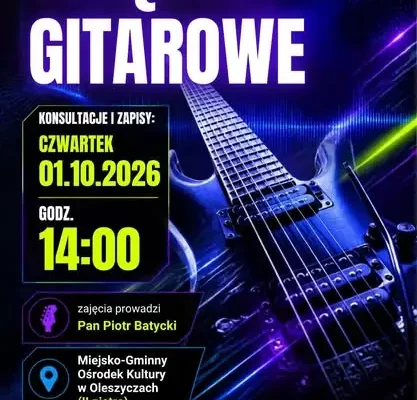 Oleszyce: ruszają zapisy na darmowe zajęcia gitarowe i wokalne