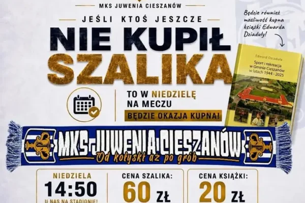 MKS Juwenia Cieszanów: w niedzielę wracają klubowe szaliki i biało-niebieska ściana na trybunach