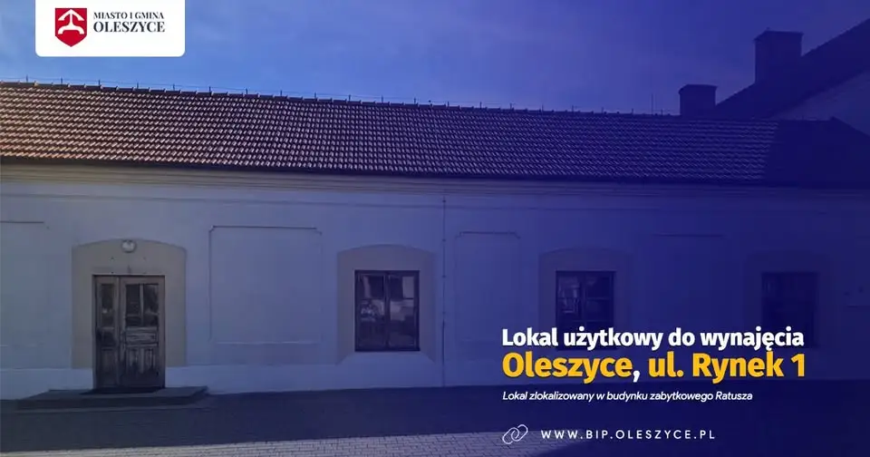 Lokal użytkowy 85,80 m² do wynajęcia w Ratuszu w Oleszycach