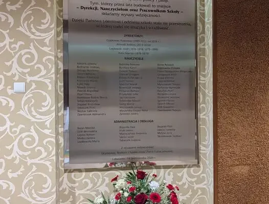 50 lat Państwowej Szkoły Muzycznej w Lubaczowie. Odsłonięto pamiątkową tablicę