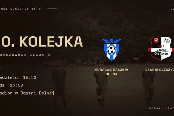Czarni Oleszyce przed trudnym wyzwaniem. Wyjazd do Baszni Dolnej