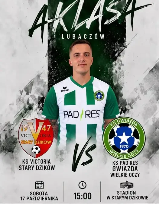 Gwiazda Wielkie Oczy z kompletem wyjazdowych zwycięstw zmierzy się z Victorią Stary Dzików