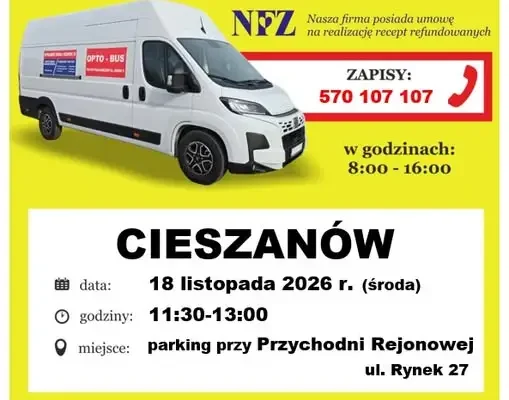 Mobilny gabinet okulistyczny w Cieszanowie – bezpłatne badanie wzroku