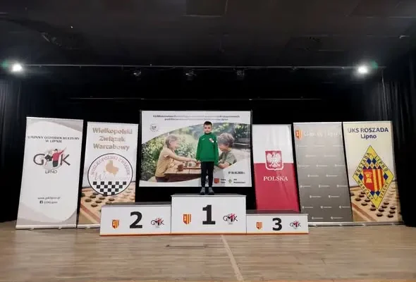 Tymek Gimła z LKS Unia Horyniec-Zdrój mistrzem Polski w warcabach 100-polowych