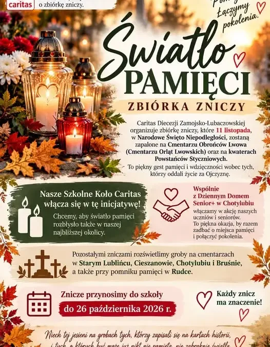 Światło Pamięci: zbiórka zniczy na Cmentarz Orląt Lwowskich i lokalne cmentarze