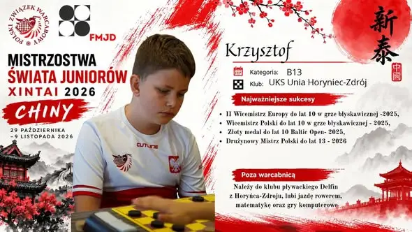 Warcabiści z Horyńca-Zdroju powalczą o mistrzostwo świata w Chinach