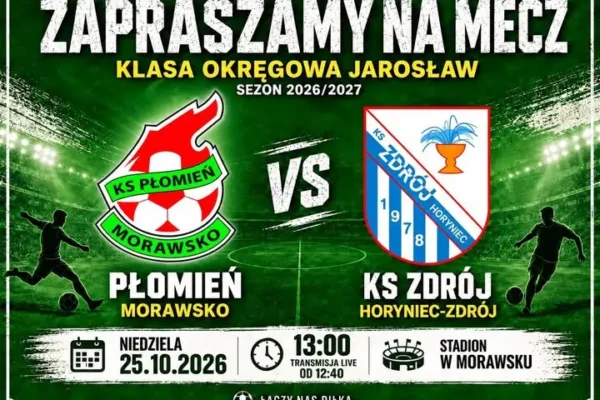 KS Zdrój Horyniec-Zdrój jedzie do Morawska po kolejne punkty